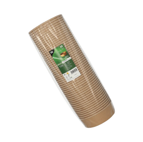 3000 Salatschalen, Pappe rund 500 ml Ø 15 cm · 4,6 cm braun