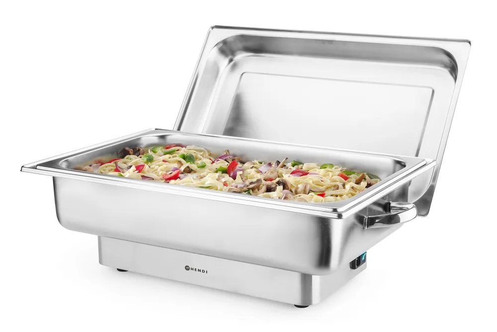Chafing dish elektrisch Pollina, Profi Line, 9L, Silber, 230V/900W, 587x440x(H)273mm