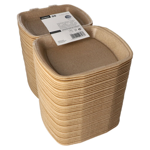 1600 Menüboxen mit Klappdeckel, XPP ungeteilt 7 cm x 20,5 cm x 24 cm beige