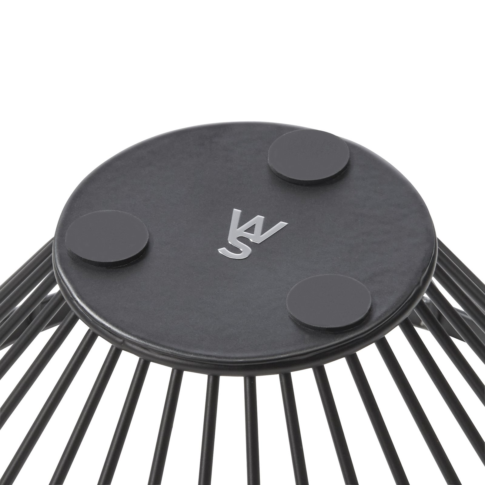 Buffetkorb, Ø 15 cm, Höhe 7,5 cm, schwarz pulverbeschichtet, Metall