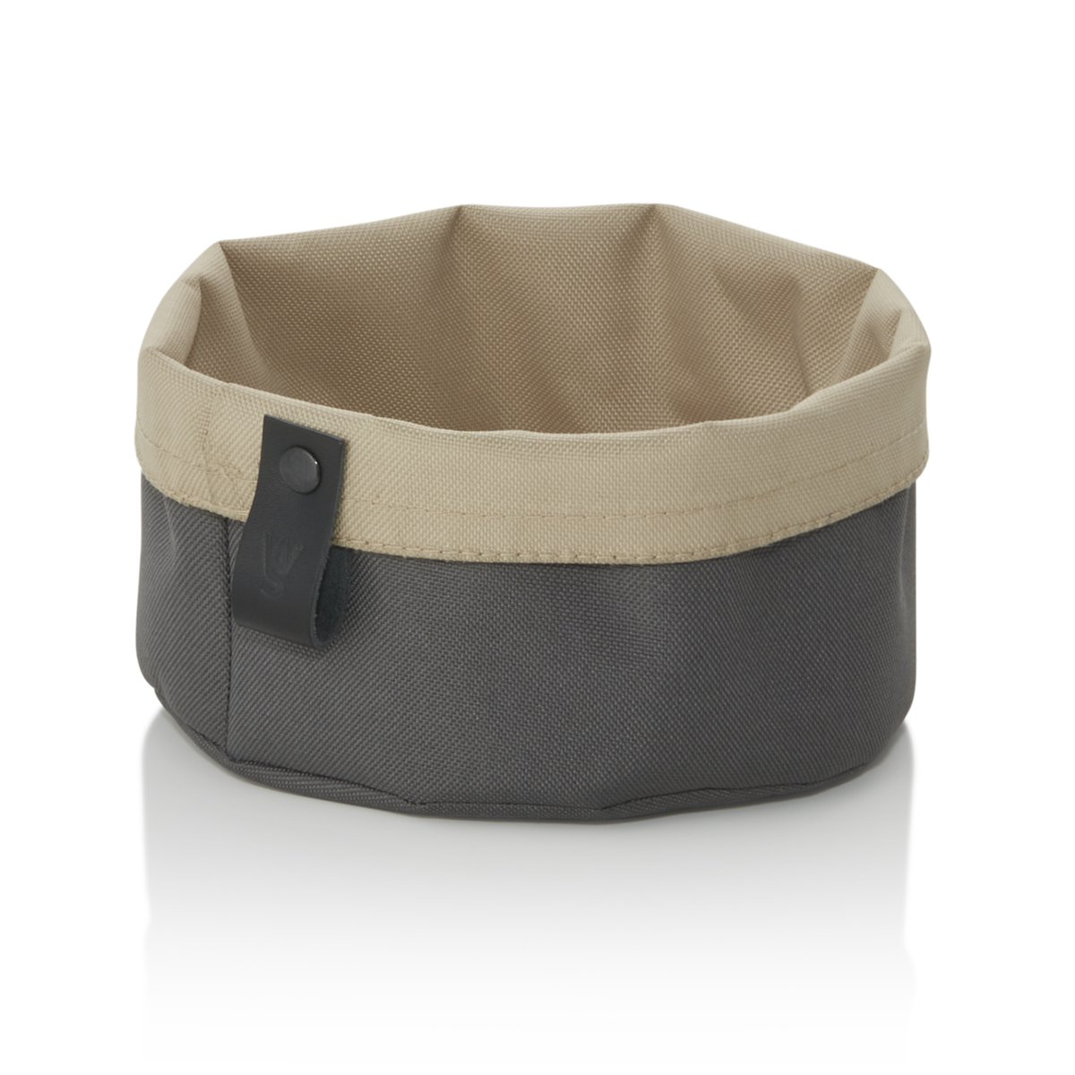 Brottasche FLIP TETRON, Ø 17 cm, Höhe 11 cm, light grey/light khaki, Tetron
