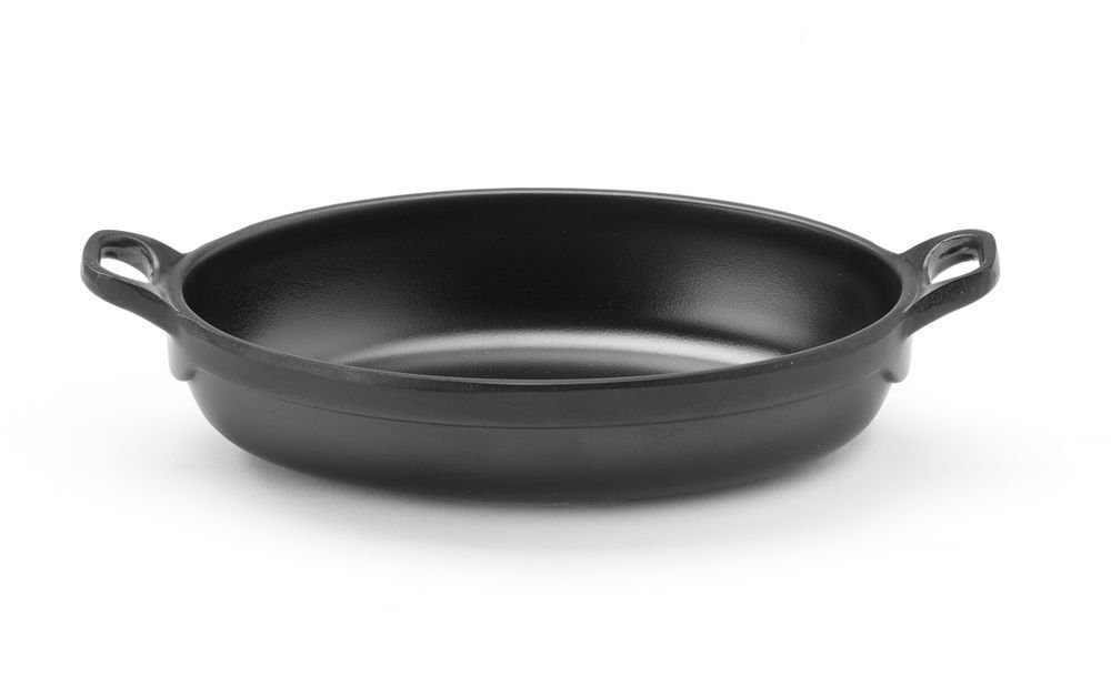 Miniatur-Pfanne, oval, Fine Dine, Schwarz, 155x80x(H)37mm
