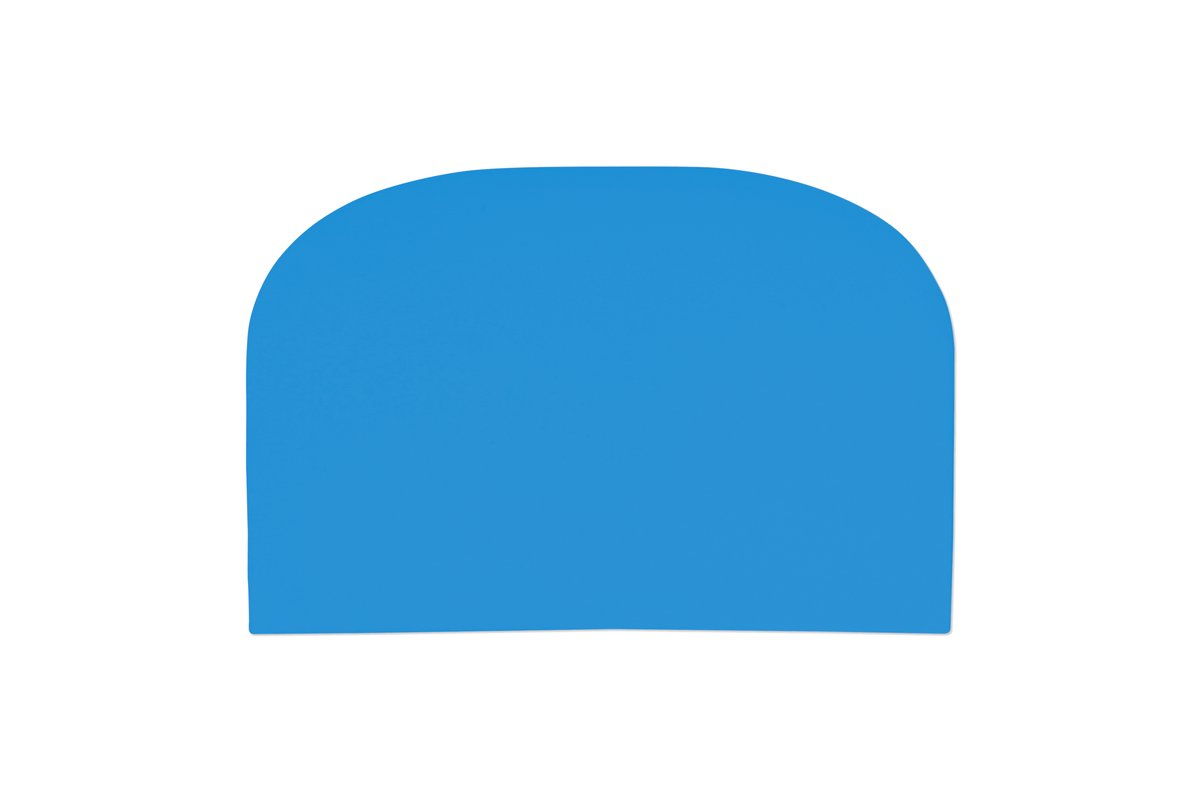 Teigschaber blau, LDPE 148 x 99 x 2 mm