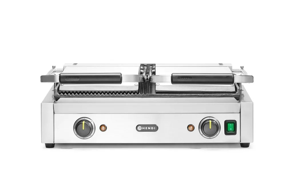 Kontaktgrill - Doppelversion, halb glatt, halb gerillt, 230V/3600W, 570x375x(H)216mm Kontaktgrill - Doppelversion, halb glatt, halb gerillt, 230V/3600W, 570x375x(H)216mm