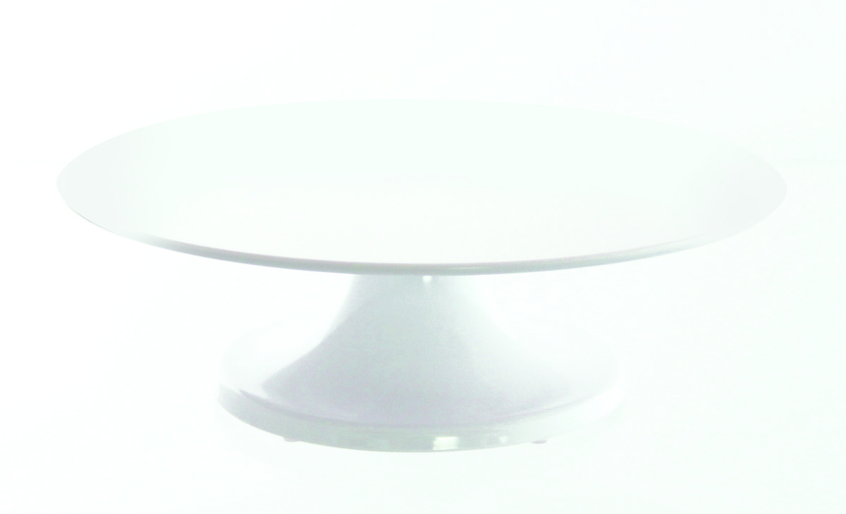 Tortenplatte Melamin, weiß, mit Fuß Tortenplatte Melamin, weiß, mit Fuß