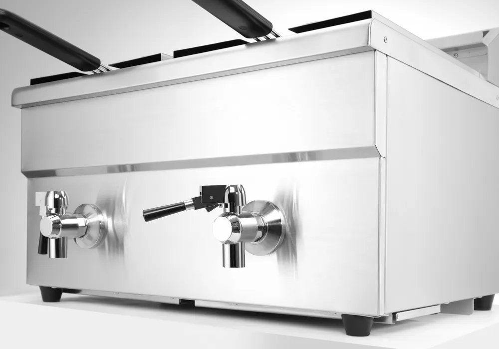 Induktionsfritteuse - mit Ablasshahn 2x8 l, Profi Line, 16L, 230V/7000W, 577x609x(H)410mm