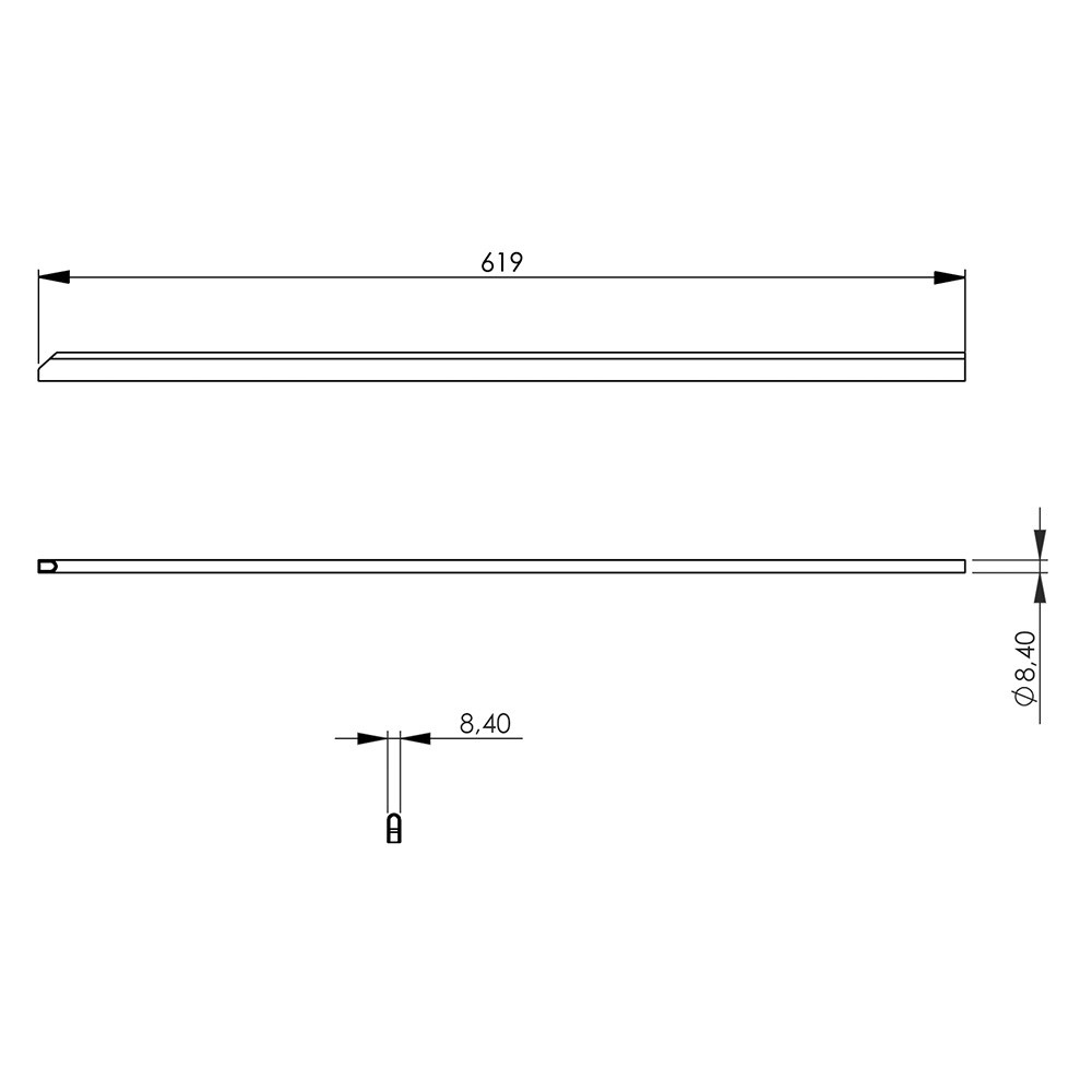 Abschlussleiste Serie 700 ND, 19 mm hoch Abschlussleiste Serie 700 ND, 19 mm hoch