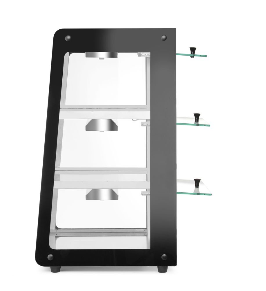 Beheiztes Thekendisplay, Schwarz, 220-240V/500W, 472x447x(H)775mm