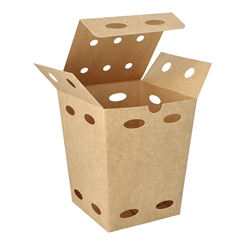 2400 Pommes-Frites-Boxen, Pappe "NOTPLA" 15 cm x 10,5 cm x 10,5 cm braun