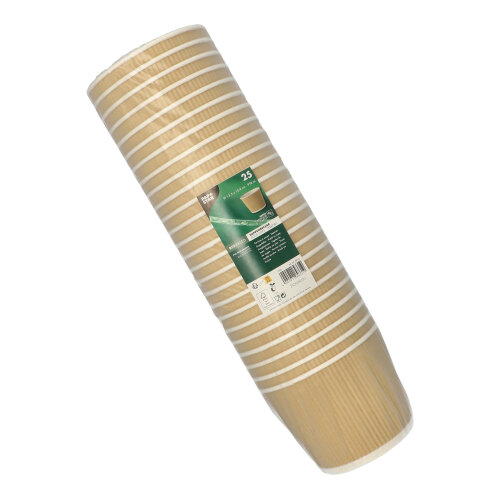 2000 Suppenbecher, Pappe rund 998 ml Ø 13,5 cm · 10,8 cm braun/weiss Ripple Wall