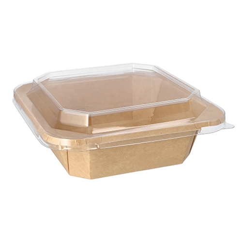 3000 Lunchboxen, Pappe eckig 1000 ml 5,2 cm x 18 cm x 18 cm braun