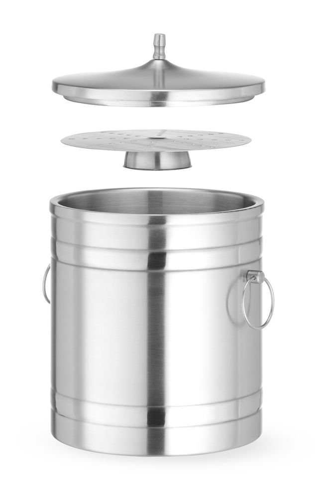 Eiskübel doppelwandig, BarUp, 5L, Silber, ⌀200x(H)230mm