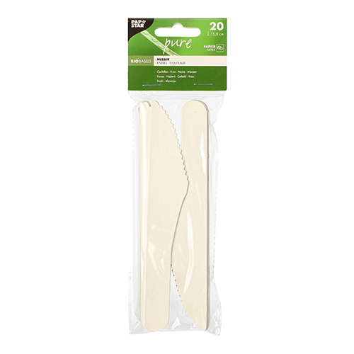 20 Messer, Papier "pure" 15,8 cm weiss 67200 Messer, Papier "pure" 15,8 cm weiss
