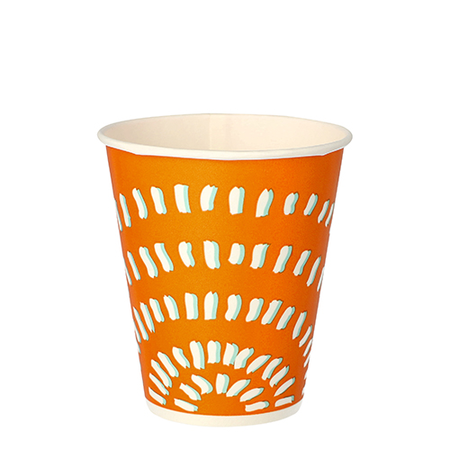 36000 Trinkbecher für Kaltgetränke, Pappe 0,25 l Ø 8,97 cm · 10 cm orange
